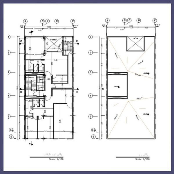 Architectural plan 26 x 12.5 north