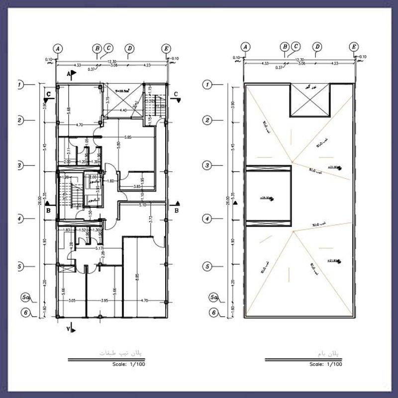 Architectural plan 26 x 12.5 north
