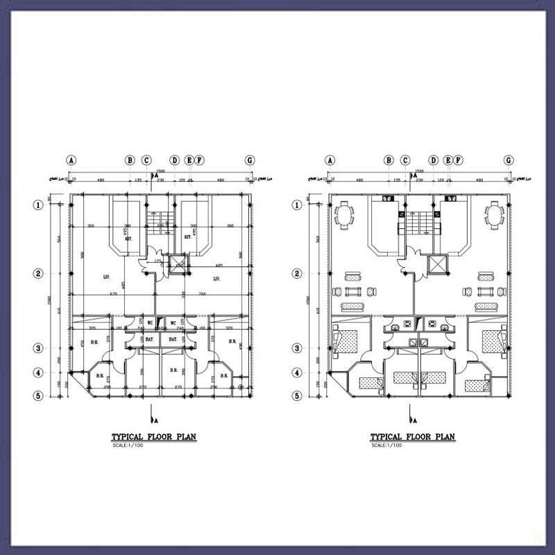 Architectural plan 16x15 South