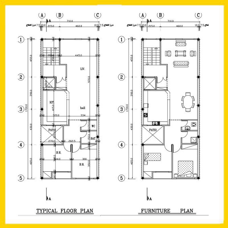 Architectural plan 17*7 south