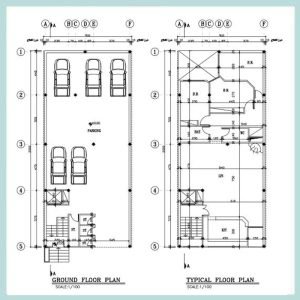 Architectural plan 9*20 north
