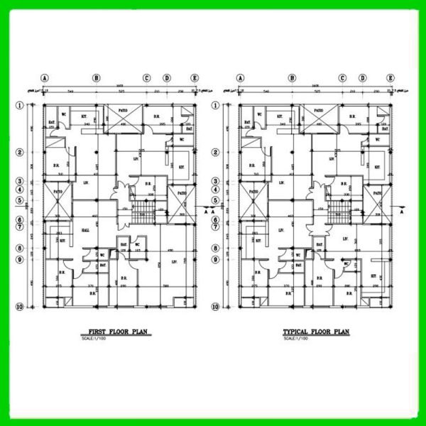 Architectural plan 21*16 north