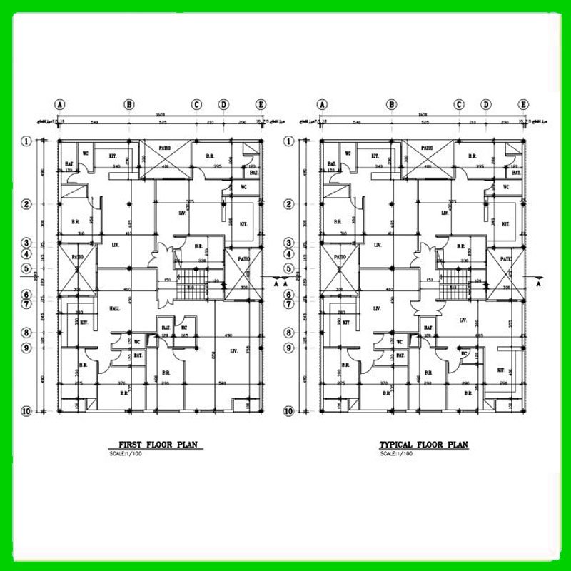 Architectural plan 21*16 north