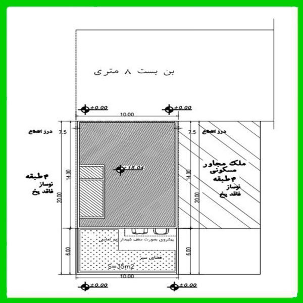 Architectural plan 14x10 South