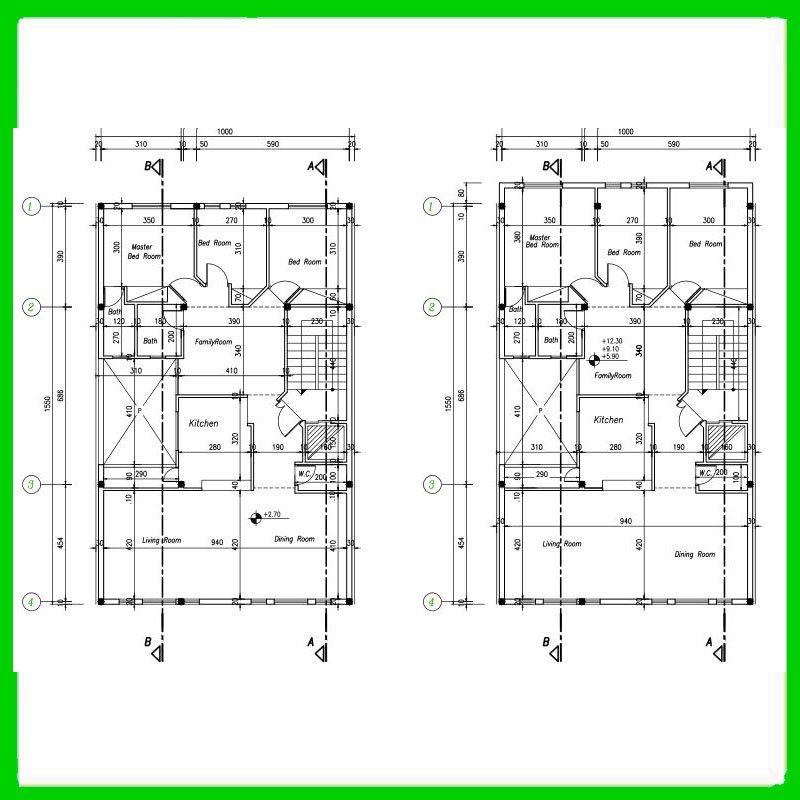 Architectural plan 16x10 south
