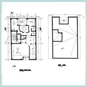 Architectural plan 12*18 North