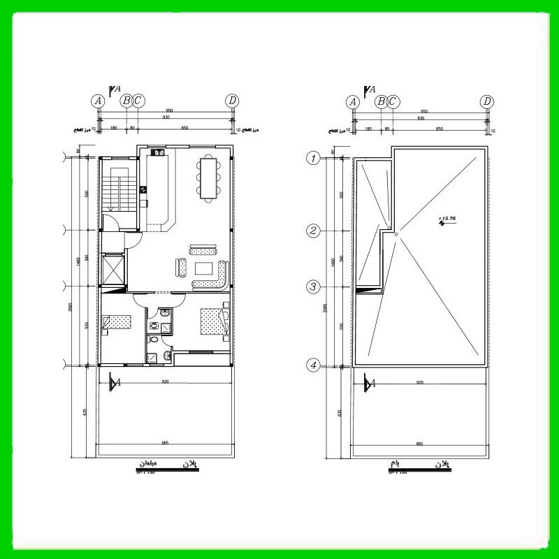 Architectural plan 9*14 south