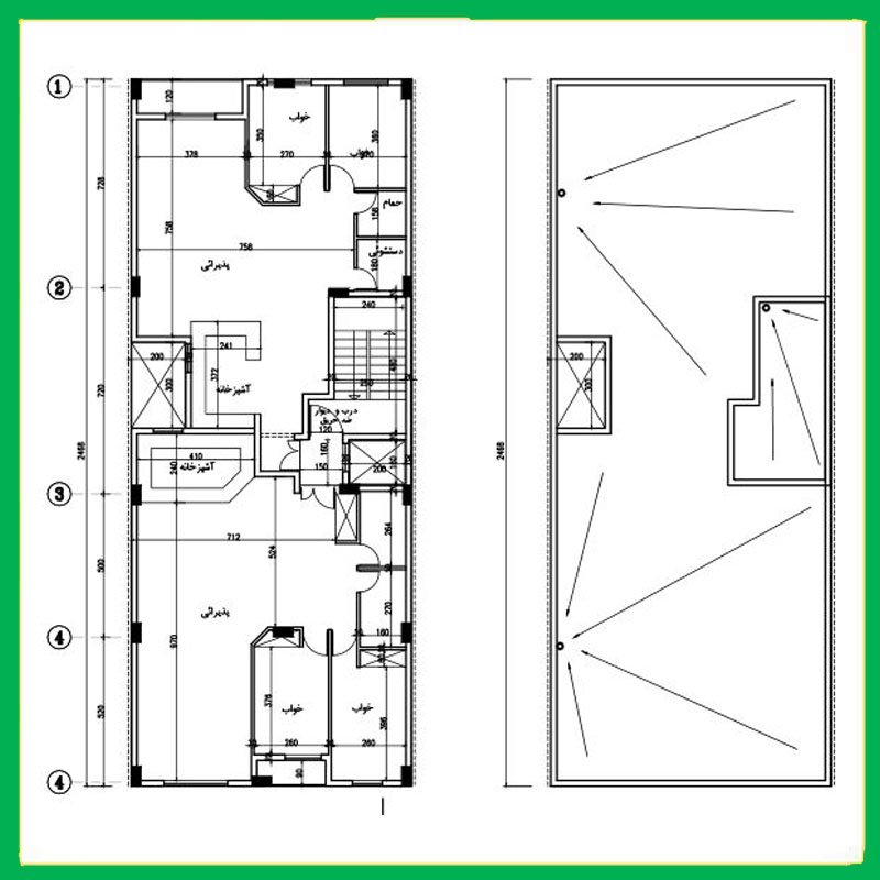 Architectural plan 25 x 10 south