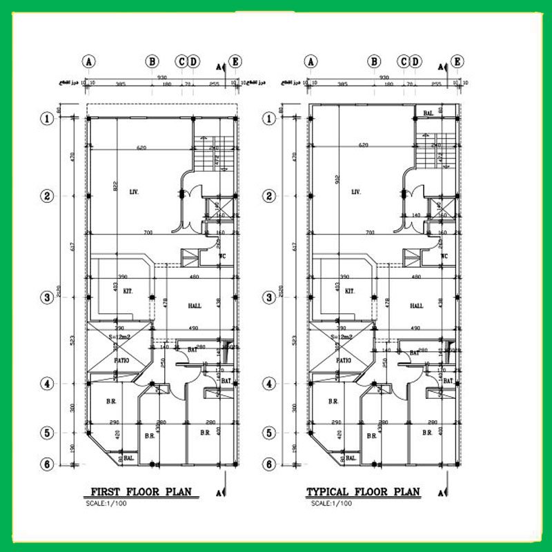 Architectural plan 21*9 south