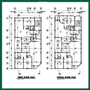 Architectural plan 10*19 south