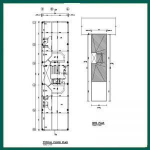 Architectural plan 30*7.5 South
