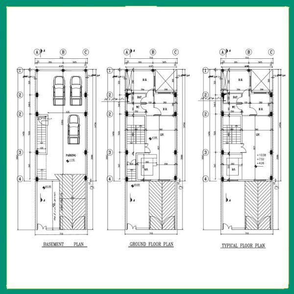 Architectural plan 14.5 x 7 north