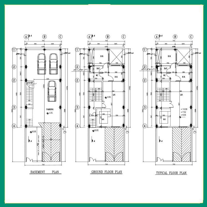 Architectural plan 14.5 x 7 north
