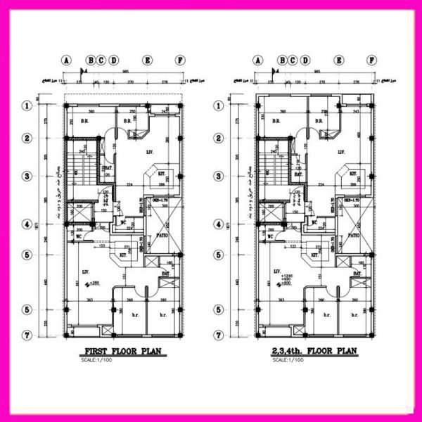 Architectural plan 10*19 south
