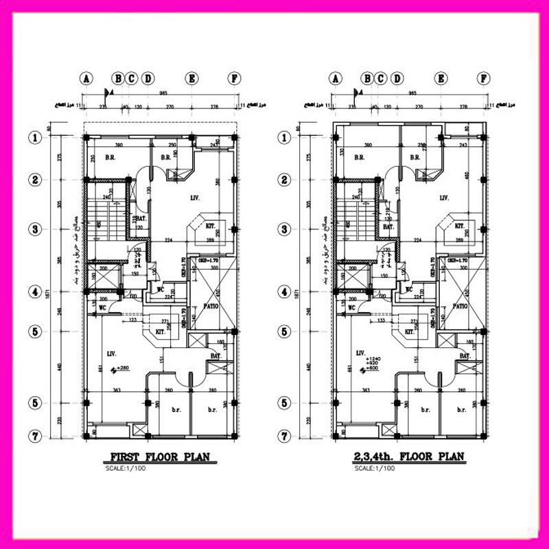 Architectural plan 10*19 south