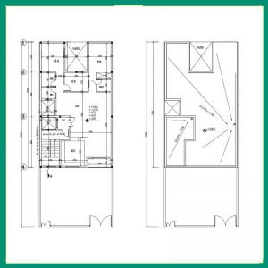 Architectural plan 25*10 north