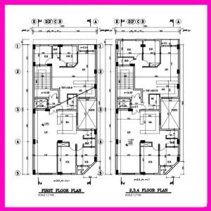 Architectural plan 20*10 south