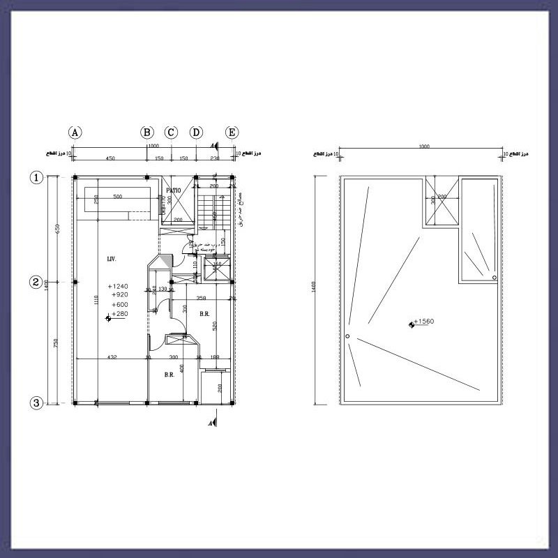 Architectural plan 14x10 north