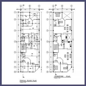 Architectural plan 25*8 north