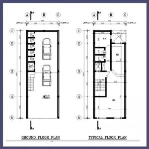 Architectural plan 16*6 north