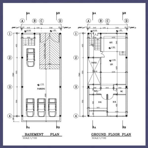 Architectural plan 7*16 south