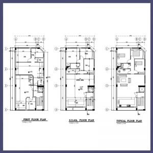 Architectural plan 17x8 south-west-2 corner