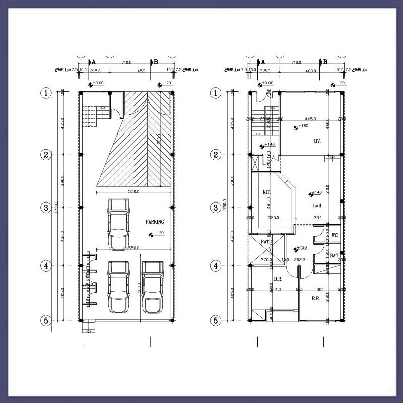 Architectural plan 17*7 south