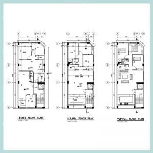 Architectural plan 17*7 south-west-2 corner