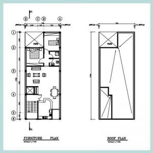 Architectural plan 17*7 north