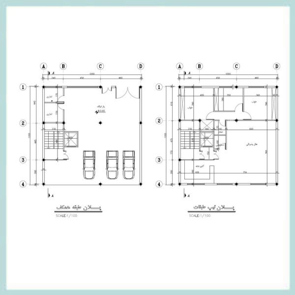 Architectural plan 12x12 south