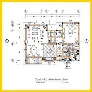 Map of a 140-meter duplex villa with parking