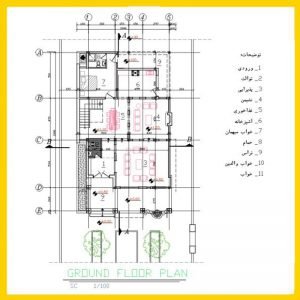 Map of a 250-meter duplex villa