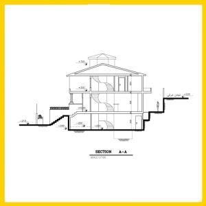 Map of a 500-meter villa, 2 floors + basement - Image 9