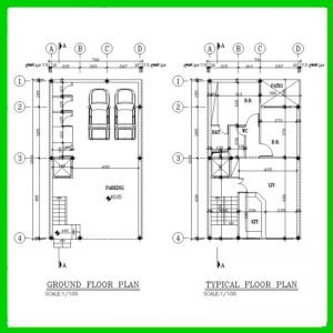 Architectural plan 12*7 north