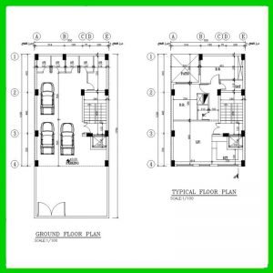 Architectural plan 12*8 north