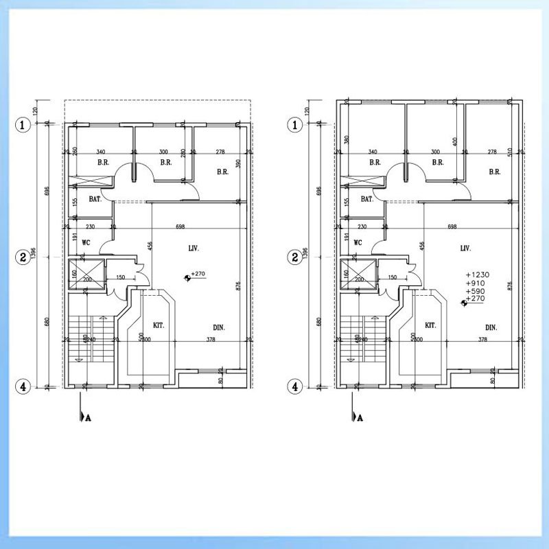 Architectural plan 14x10 South
