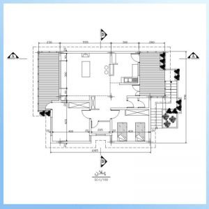 Map of a 110-meter villa without parking