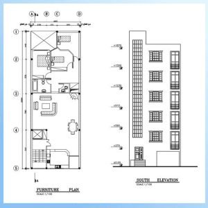 Architectural map 8*22 North - Image 3