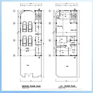 Architectural plan 17*8 north-west