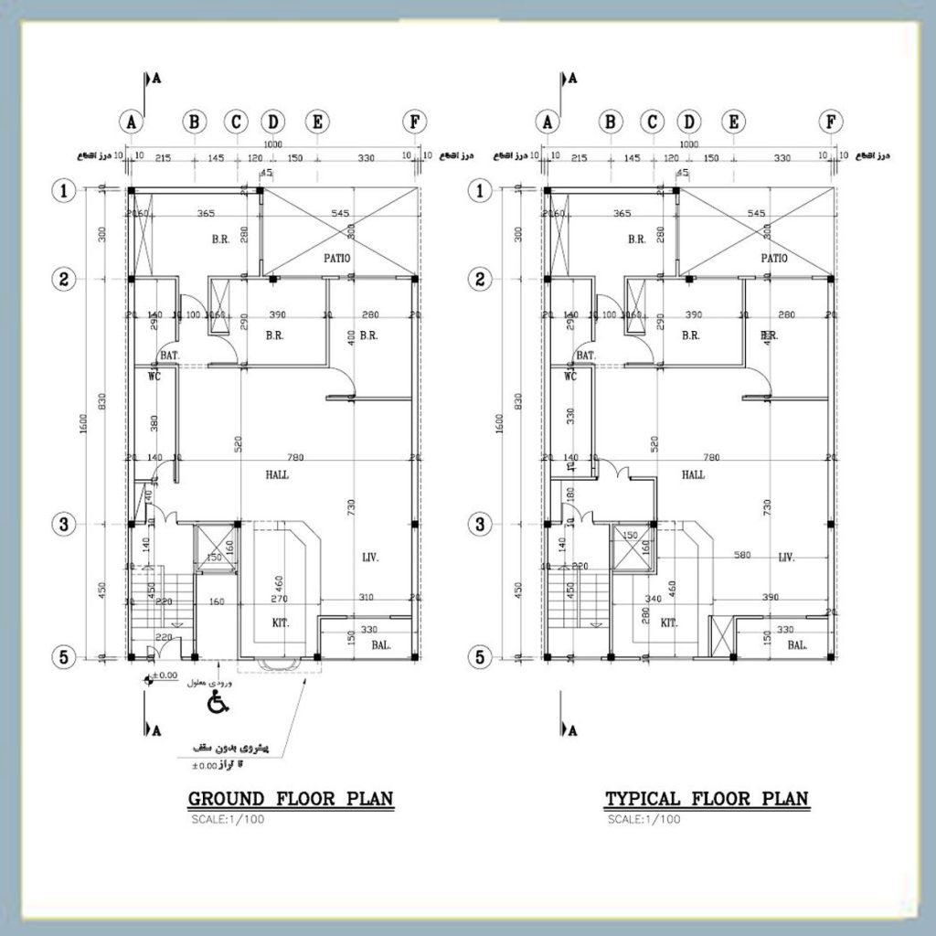 Architectural plan 16x10 north