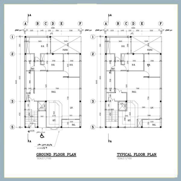 Architectural plan 16x10 north