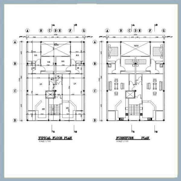 Architectural plan 16x12 north