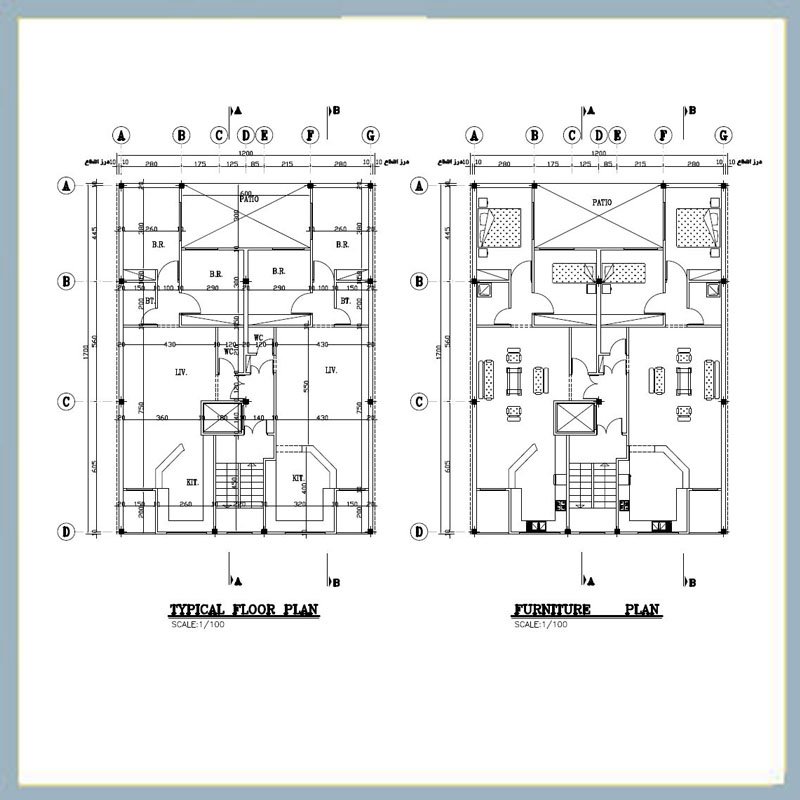 Architectural plan 16x12 north