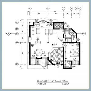 Map of a 170-meter duplex villa with parking