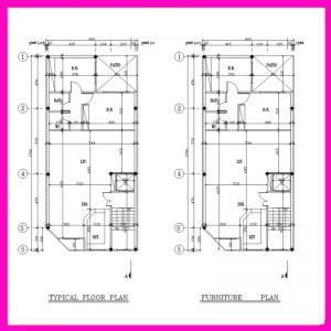 Architectural plan 8*17 north