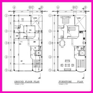 Architectural plan 16*8 north