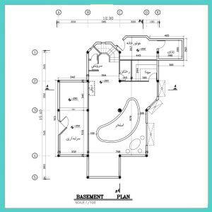 Map of a 500-meter villa, 2 floors + basement - Image 4