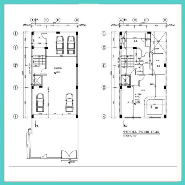 Architectural plan 9*17 North
