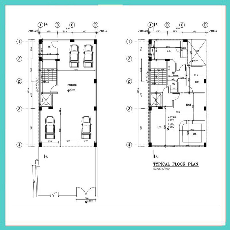 Architectural plan 9*17 North