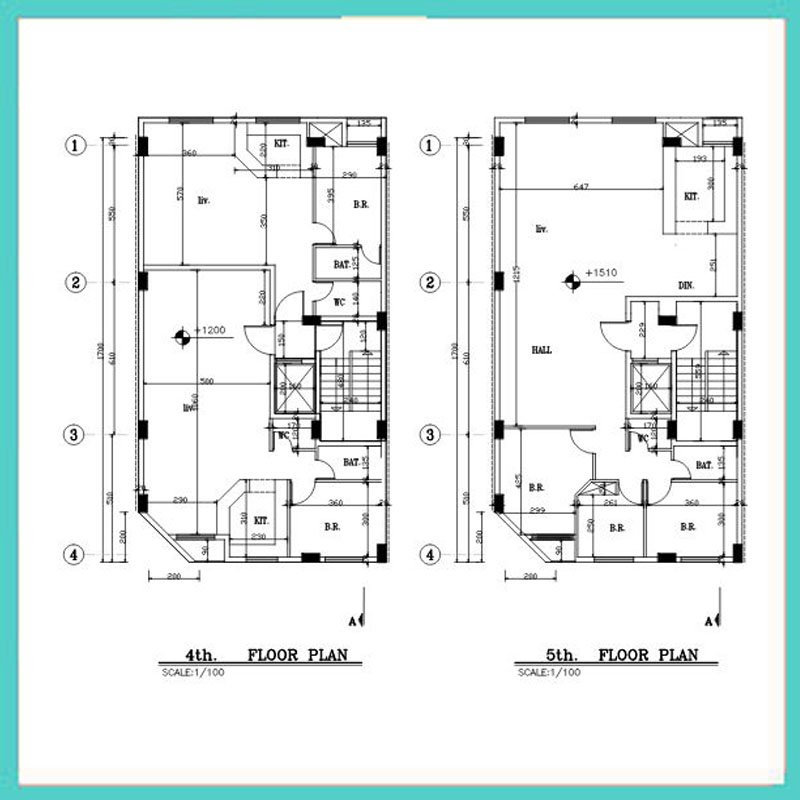 Architectural plan 17x10 south
